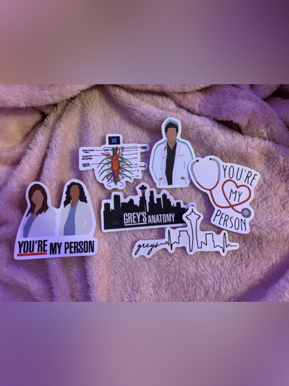 50 Grey’s Anatomy Vinyl Sticker Pack | Laptop, Water Bottle, Journal